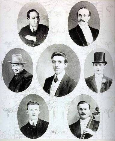 Sette degli otto musicisti del TITANIC.