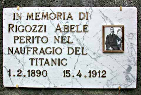 Lapide dedicata ad Abele Rigozzi.