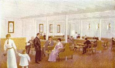 Sala fumatori di terza classe.