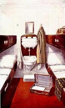Cabina di terza classe per quattro persone.