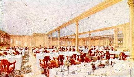 Sala da pranzo di seconda classe.