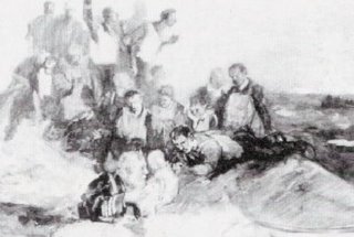 Altri dissero che l'avevano visto nuotare verso un canotto di salvataggio, il canotto B, portando un bambino in salvo.