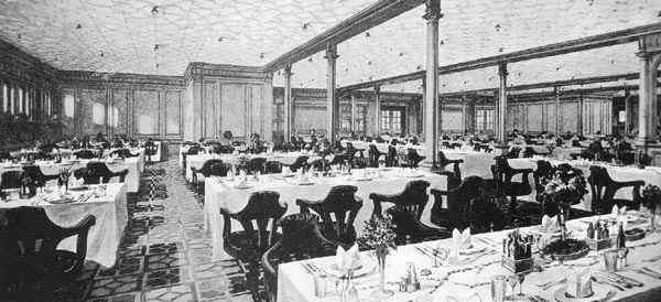 Sala pranzo di seconda classe.