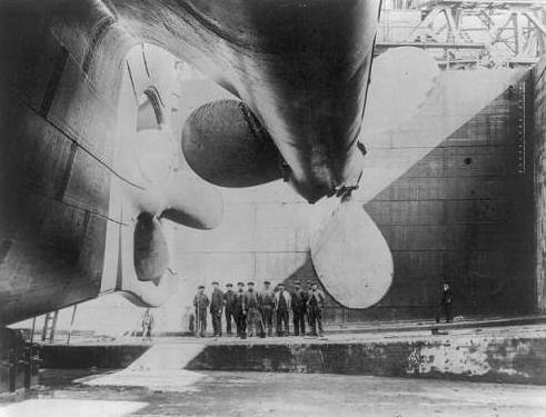 Dettaglio sulle eliche del TITANIC.